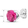 2 Carat Pink Topaz Stud Earrings In White Gold Image-5