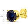 2 Carat Sapphire Stud Earrings In Yellow Gold Image-5