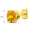 2 Carat Citrine Stud Earrings In Yellow Gold Image-5