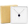 1 Carat Sapphire Solitaire Necklace In White Gold With Free Chain Image-6