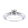 1/2 Carat Lab Grown Diamond Solitaire Ring In Sterling Silver Image-1
