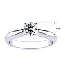 1/2 Carat Lab Grown Diamond Solitaire Ring In Sterling Silver Image-4