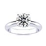 1 1/2 Carat Lab Grown Diamond Solitaire Ring In Sterling Silver Image-1