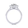 2 Carat Halo Lab Grown Diamond Engagement Ring In Sterling Silver Image-3
