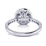 2 Carat Halo Lab Grown Diamond Engagement Ring In Sterling Silver Image-5