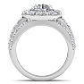 4 Carat Halo Lab Grown Diamond Bridal Set In Sterling Silver Image-3