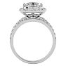 2 1/2 Carat Halo Lab Grown Diamond Bridal Set In Sterling Silver Image-3