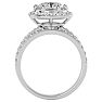 3 Carat Halo Lab Grown Diamond Bridal Set In Sterling Silver Image-3