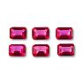 7x5mm Octagon Shape Created Ruby Gemstones, Each Weighing 1 Carat - 6 Carats Total Image-1
