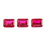 16x12mm Octagon Shape Created Ruby Gemstones, Each Weighing 15 Carats - 45 Carats Total Image-1