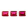 14x10mm Octagon Shape Created Ruby Gemstones, Each Weighing 10 Carats - 30 Carats Total Image-1