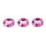 16x12mm Oval Shape Created Pink Sapphire Gemstones, Each Weighing 12 1/2 Carats - 37 1/2 Carats Total Image-1