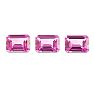 14x10mm Octagon Shape Created Pink Sapphire Gemstones, Each Weighing 10 Carats - 30 Carats Total Image-1