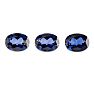 16x12mm Oval Shape Created Blue Sapphire Gemstones, Each Weighing 12 1/2 Carats - 37 1/2 Carats Total Image-1