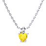 1/2ct Citrine and Diamond Heart Necklace in 10k White Gold Image-1