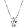 1/2ct Citrine and Diamond Heart Necklace in 10k White Gold Image-3