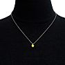 1/2ct Citrine and Diamond Heart Necklace in 10k White Gold Image-5