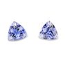 7mm Trillion Shape Natural Tanzanite Gemstones, Each Weighing 1 1/2 Carats, 3 Carats Total Image-1