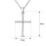 1/4 Carat Diamond Cross Necklace In Sterling Silver With Free Chain, 18 Inches Image-5