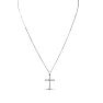 1/2 Carat Diamond Cross Necklace In Sterling Silver With Free Chain, 18 Inches Image-2