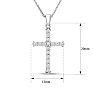 1/2 Carat Diamond Cross Necklace In Sterling Silver With Free Chain, 18 Inches Image-5