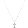 1/10 Carat Diamond Cross Necklace In Sterling Silver With Free Chain, 18 Inches Image-3