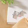 1/10 Carat Diamond Cross Necklace In Sterling Silver With Free Chain, 18 Inches Image-6