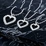 1 Carat Diamond Heart Necklace In Sterling Silver With Free Chain, 18 Inches Image-4