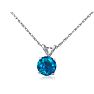 1/8ct Blue Diamond Pendant in White Gold Image-2