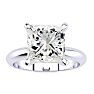 2.50 Carat Princess Cut Diamond Solitaire Engagement Ring In 14K White Gold Image-1