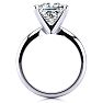 2.50 Carat Princess Cut Diamond Solitaire Engagement Ring In 14K White Gold Image-2
