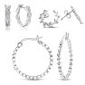 3 Pairs Of Diamond Hoop Earrings For An Amazing Price!
 Image-1