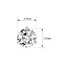 1/3 Carat Round Diamond Stud Earrings in 14 Karat White Gold with Martini Setting Image-4