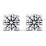 14 Carat Lab Grown Diamond Earrings In 14 Karat White Gold, Basket Setting Image-2