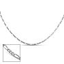 Estate Jewelry 2.0mm Figaro Link Chain In Solid Sterling Silver, 16 Inches Image-1