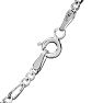 Estate Jewelry 2.0mm Figaro Link Chain In Solid Sterling Silver, 16 Inches Image-3