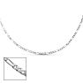 Estate Jewelry 3.0mm Figaro Link Chain In Solid Sterling Silver, 16 Inches Image-1