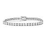 Estate Jewelry 14 Karat White Gold 10 Carat Diamond Tennis Bracelet, 7 Inches Image-3