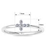 D Flawless Diamonds™ 0.06 Carat Diamond Sideways Cross Ring In Sterling Silver Image-5