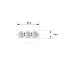 D Flawless Diamonds™ 1/10 Carat Diamond Three Stone Bezel Stud Earrings In Sterling Silver Image-5