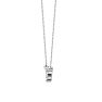 D Flawless Diamonds™ 0.06 Carat Three Stone Triangle Necklace In Sterling Silver, 18 Inches Image-3