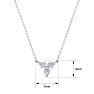 D Flawless Diamonds™ 0.06 Carat Three Stone Triangle Necklace In Sterling Silver, 18 Inches Image-5
