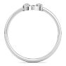 D Flawless Diamonds™ 1/10 Carat Diamond Horseshoe Ring In Sterling Silver Image-3
