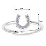 D Flawless Diamonds™ 1/10 Carat Diamond Horseshoe Ring In Sterling Silver Image-5