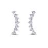 D Flawless Diamonds™ 0.14 Carat Diamond Journey Stud Earrings In Sterling Silver Image-2