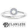D Flawless Diamonds™ 1/10 Carat Diamond Circle Ring In Sterling Silver Image-1