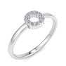 D Flawless Diamonds™ 1/10 Carat Diamond Circle Ring In Sterling Silver Image-2