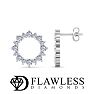 D Flawless Diamonds™ 1/2 Carat Diamond Sun Stud Earrings In Sterling Silver Image-1