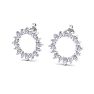 D Flawless Diamonds™ 1/2 Carat Diamond Sun Stud Earrings In Sterling Silver Image-4