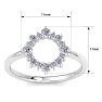 D Flawless Diamonds™ 1/3 Carat Diamond Sun Ring In Sterling Silver Image-5
